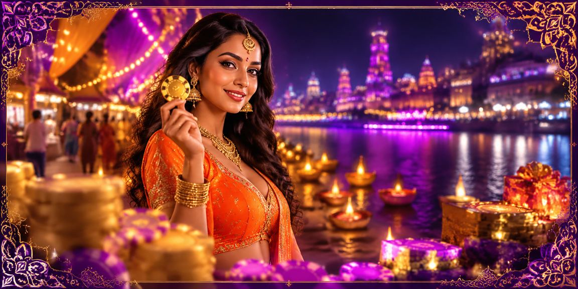 Vibrant Indian night market with lively nightlife and entertainment